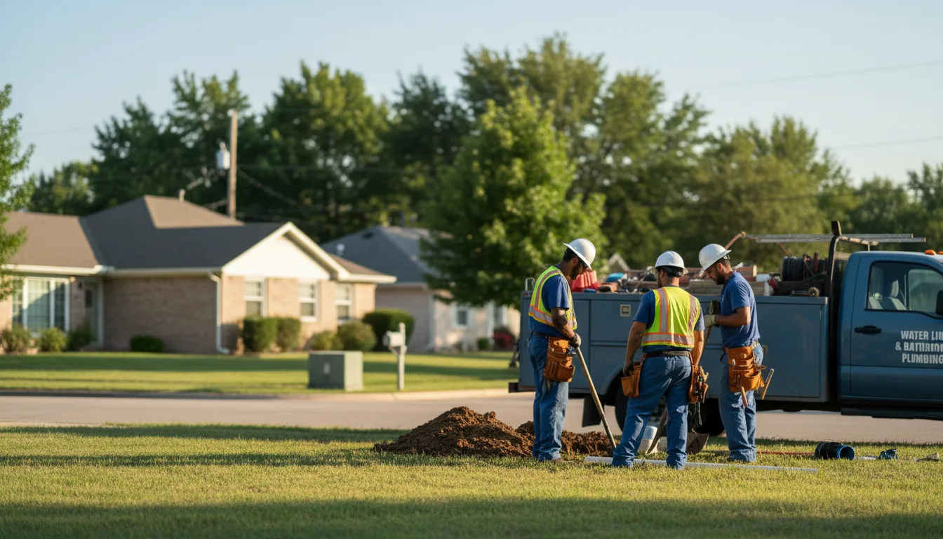 Residential water line and bathroom plumbing service in Fords, NJ